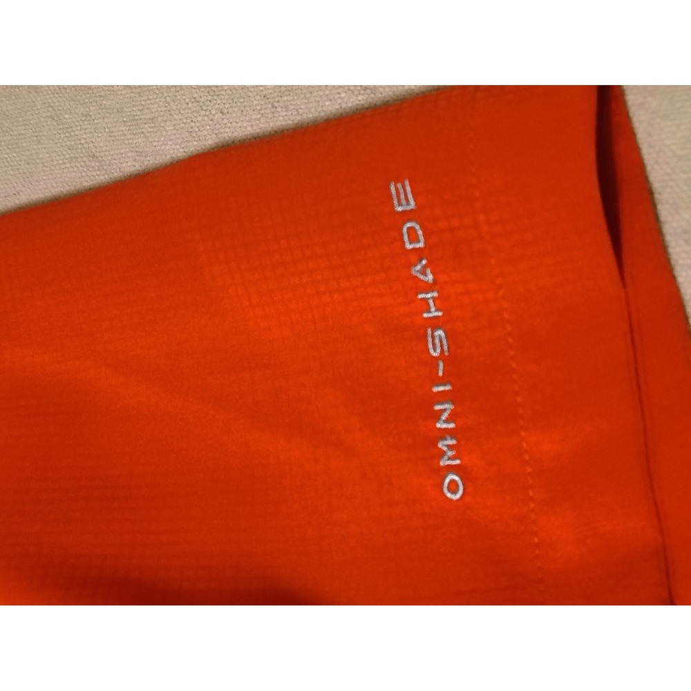 Columbia PFG Mens XL Orange Short Sleeve Fishing Shirt Omni-Shade Ripstop Vent - Picture 5 of 9